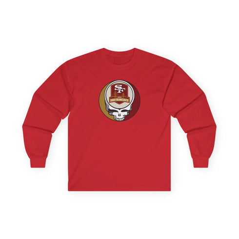 Grateful Dead - San Francisco 49ers Stealie Ultra Cotton Long Sleeve Tee - StealieShop